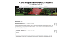 Desktop Screenshot of coralridgeassociation.org